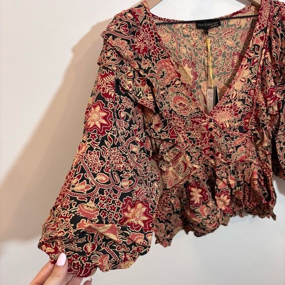 House of Harlow 1960 Jaipur Printed Blouse NEW with tags size medium - Picture 7 of 16